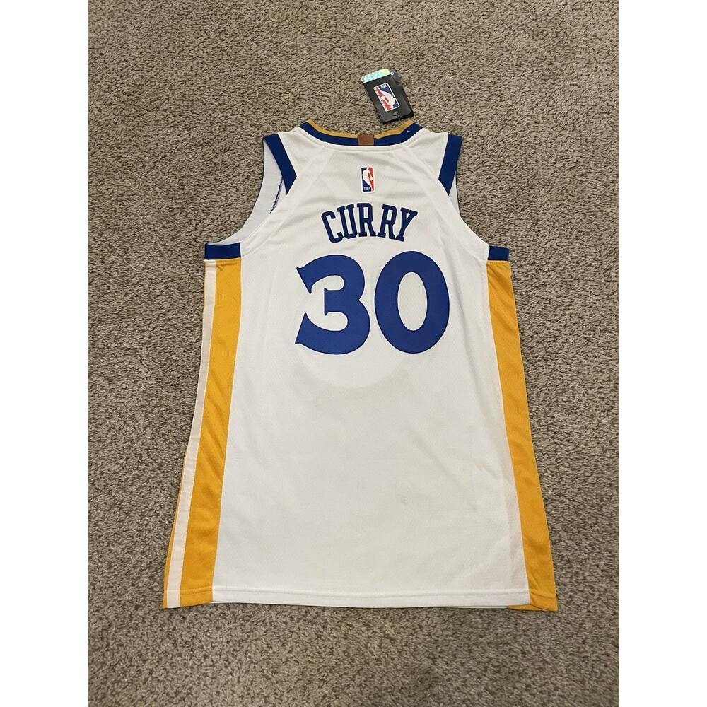 Golden State Warriors Stephen Curry #30 White Nike Swingman Youth M Jersey NWT - Picture 2 of 5